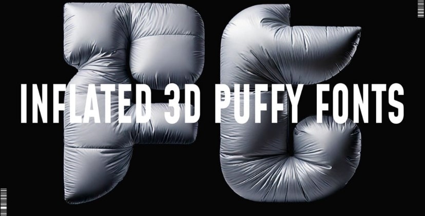 inflated 3d puffy fonts style