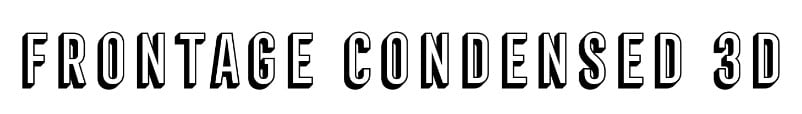 most used font frontage condensed 3d