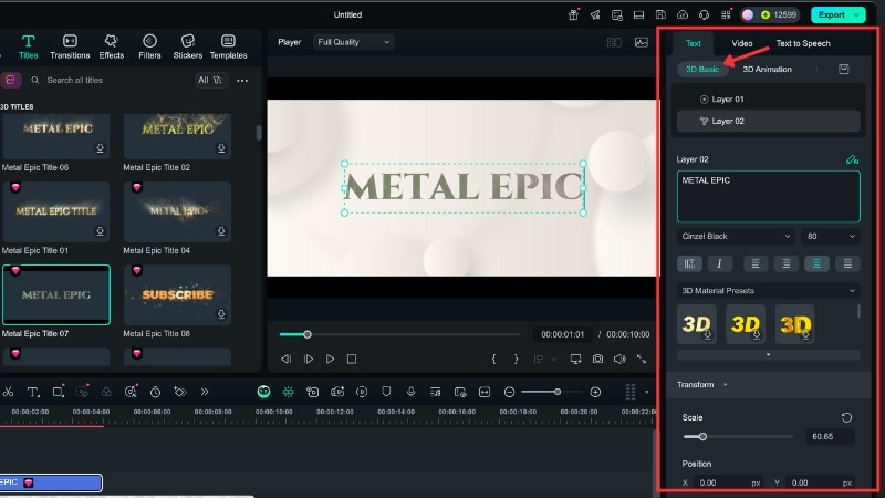 replace the text of the preset