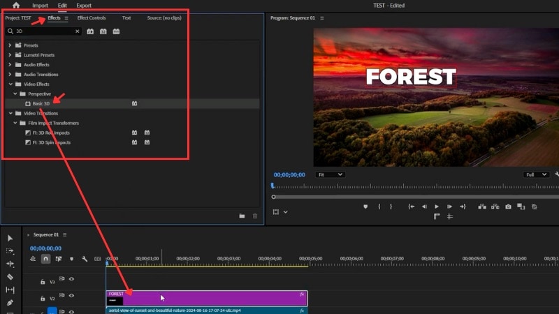 apply the basic 3d effect