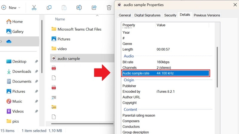 how to check sample rate