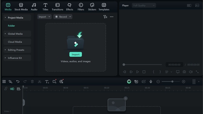 import audio or video to filmora