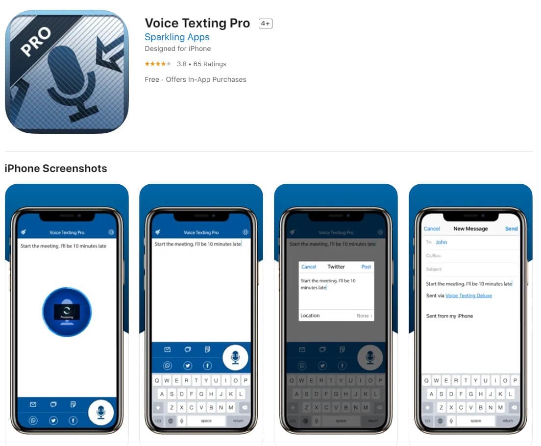 تطبيق Voice Texting Pro