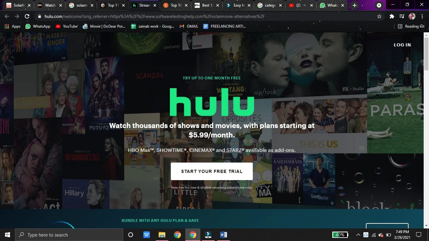 hulu watch movie