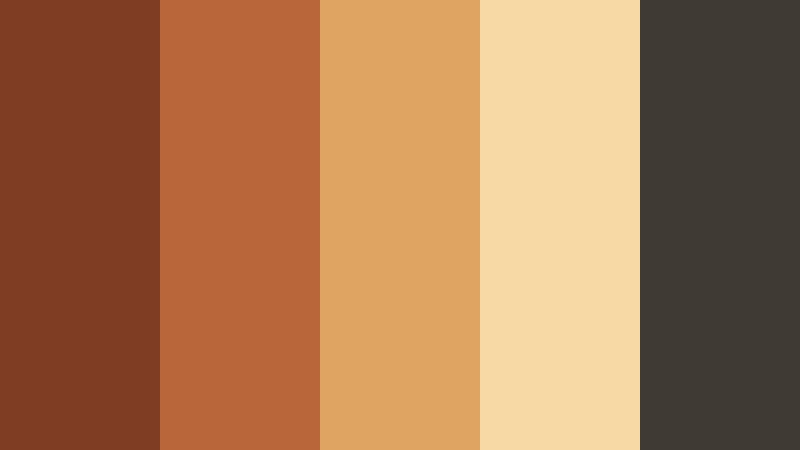 70s cafe booth burnt cinnamon color palette with hex codes
