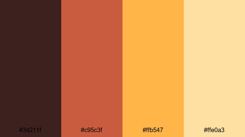 70s chocolate disco chocolate brown color palette with hex codes