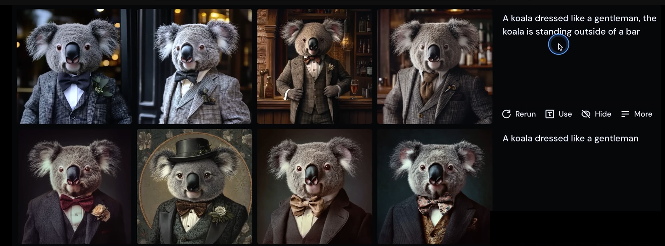 dressed koala