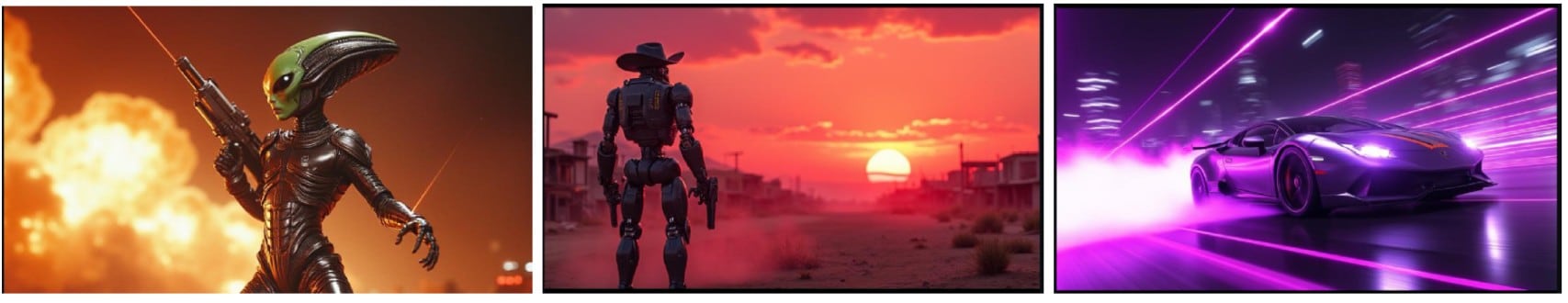 sci-fi b-movie trailer prompts