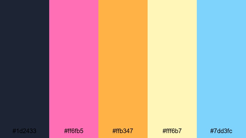 90s mixtape pop music color palette with hex codes