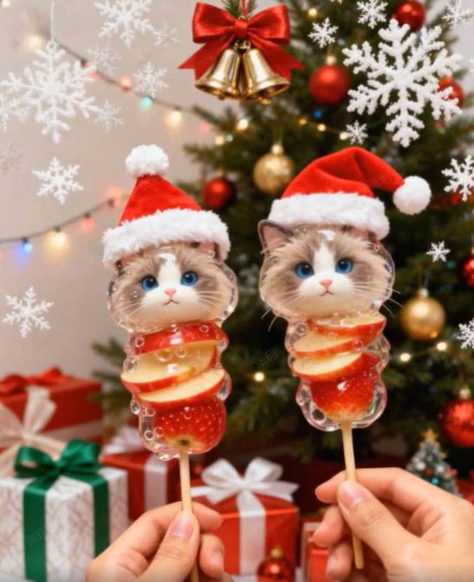 Cat Tanghulu Transformation Vertical Video Template