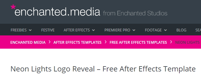 неоновый шаблон after effects