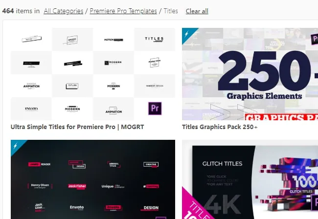 Adobe Premiere Title Templates Free