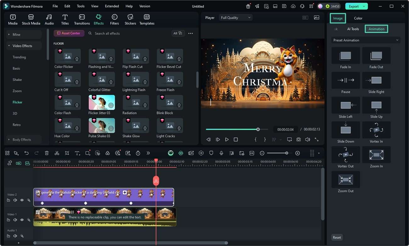 include animations filmora