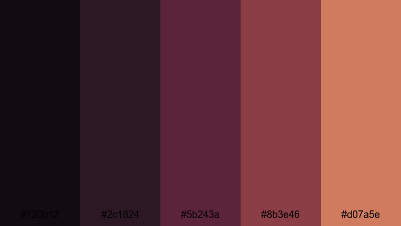 abandoned theater velvet haunted house color palette with hex codes