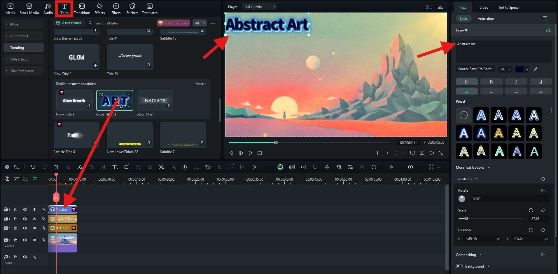 add text to abstract ai art