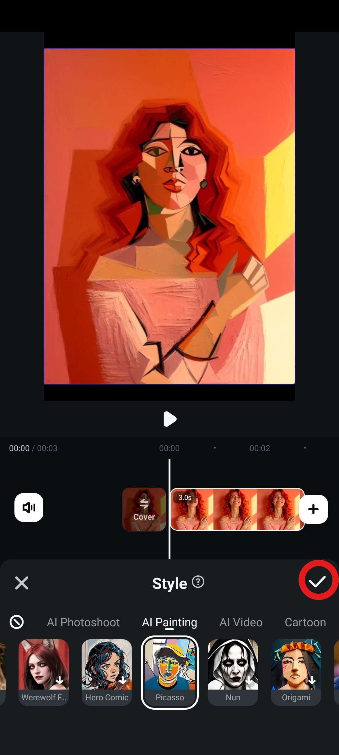 accept ai image style changes mobile