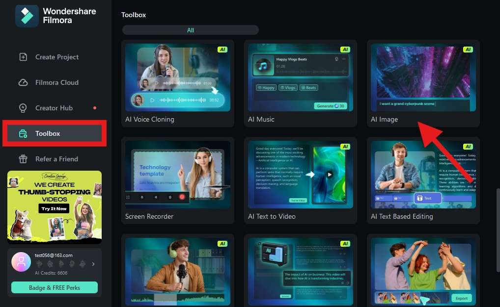 activate ai image feature filmora desktop