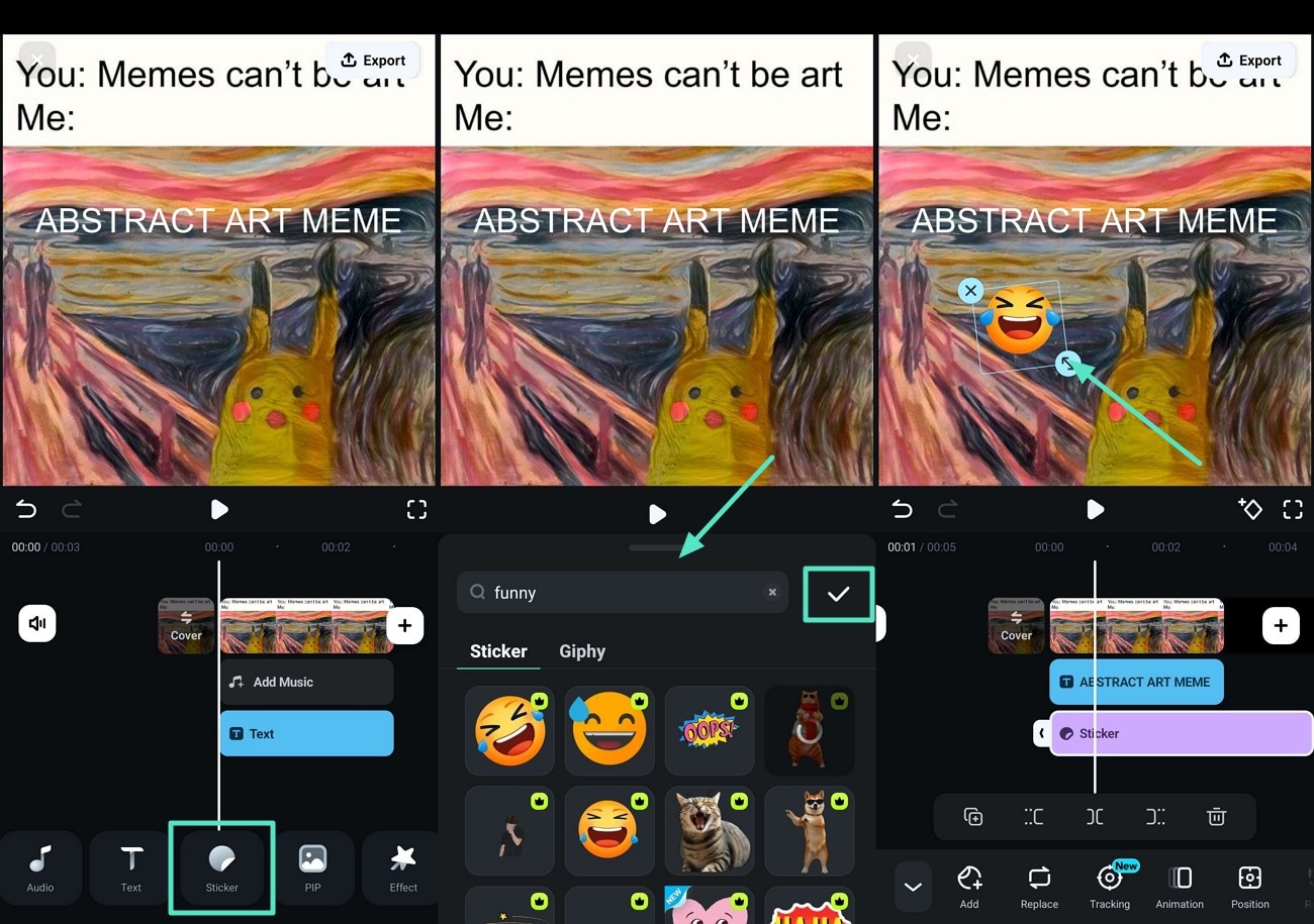 add funny stickers meme generator