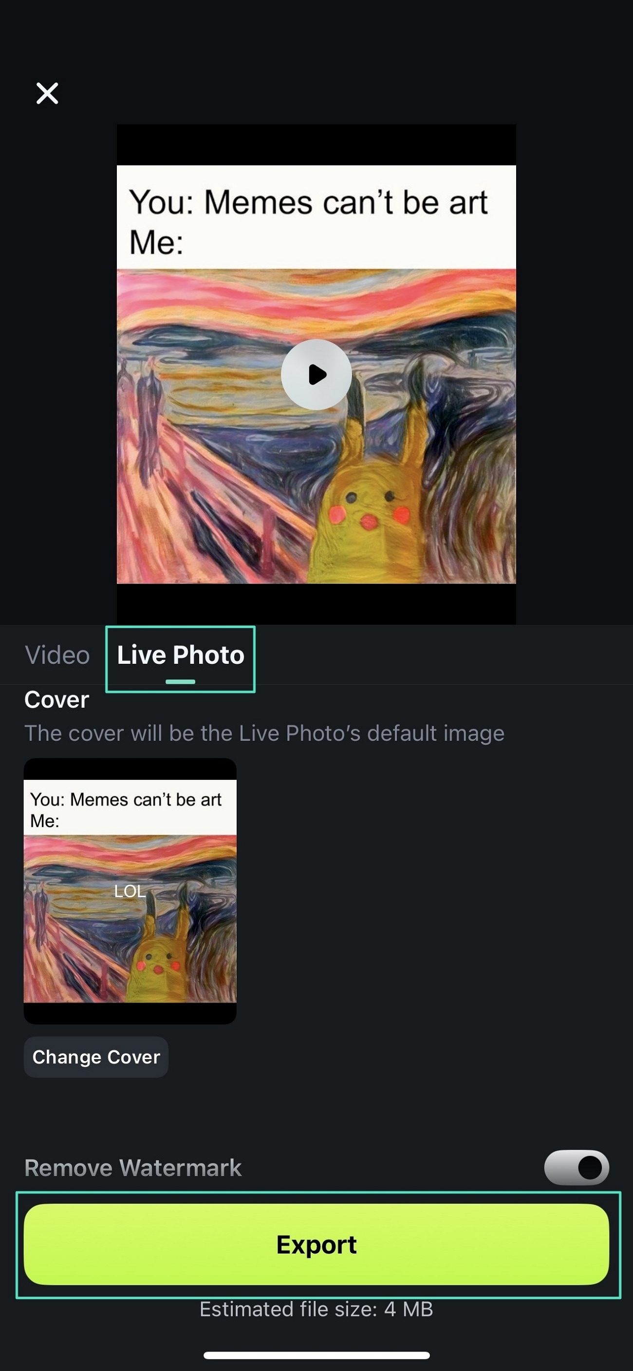 export abstract art as meme