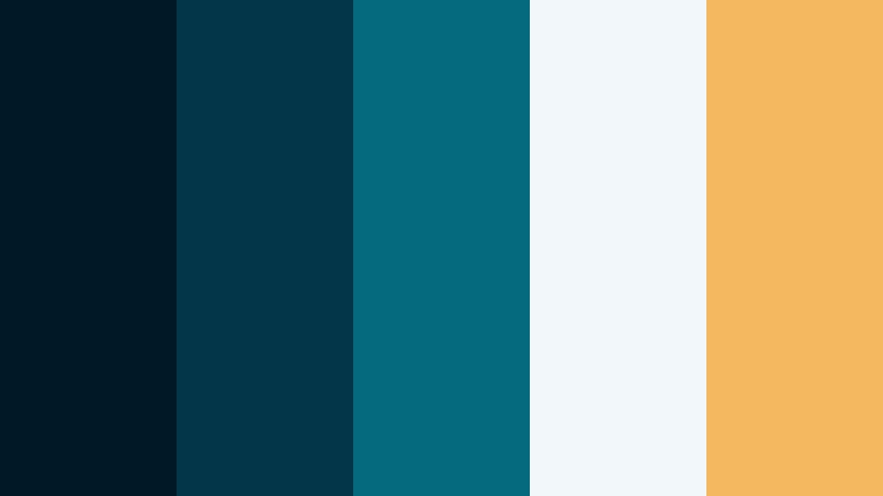 abyssal teal focus deep ocean blue color palette with hex codes