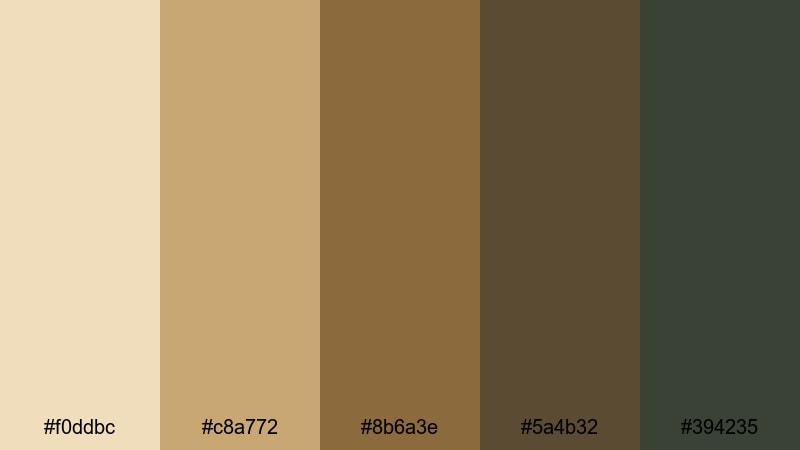 acacia trail dust wildlife safari color palette with hex codes