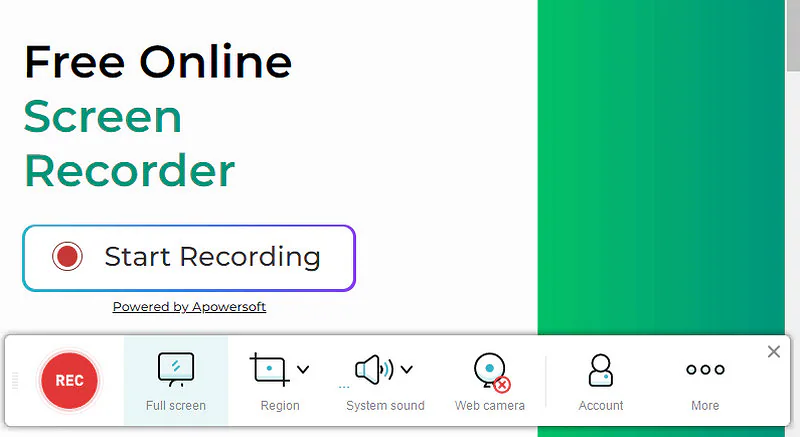 acethinker screen recorder free start recording