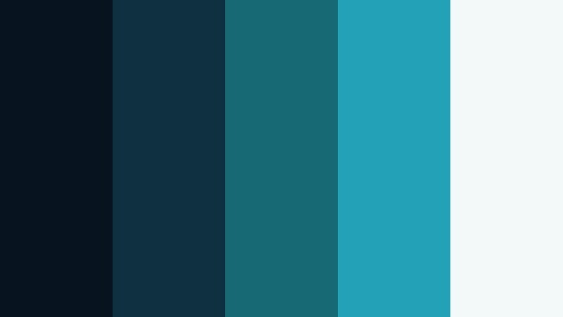 action reel teal blue cinema blue color palette with hex codes