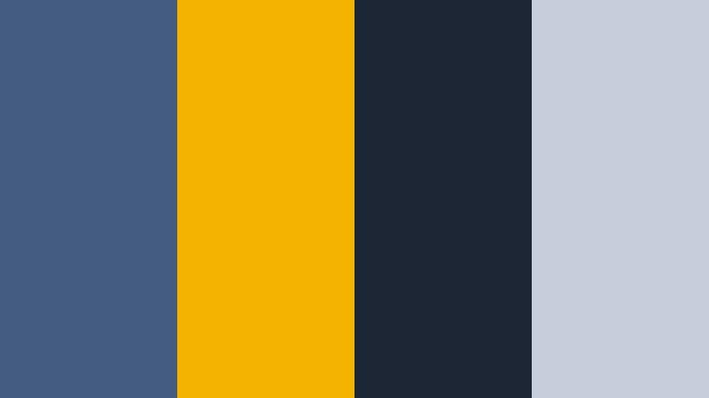 action trailer steel soft denim blue color palette with hex codes
