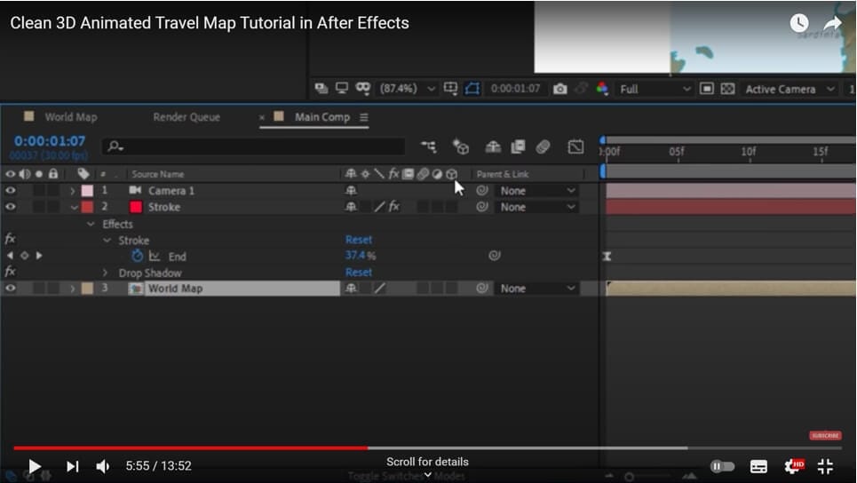 How to Create Animated Maps in After Effects [with/without templates]