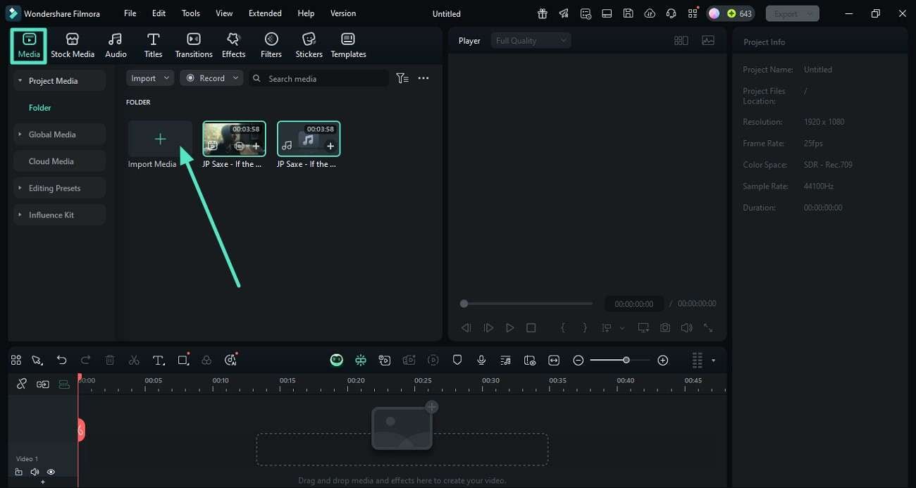 import media files to interface