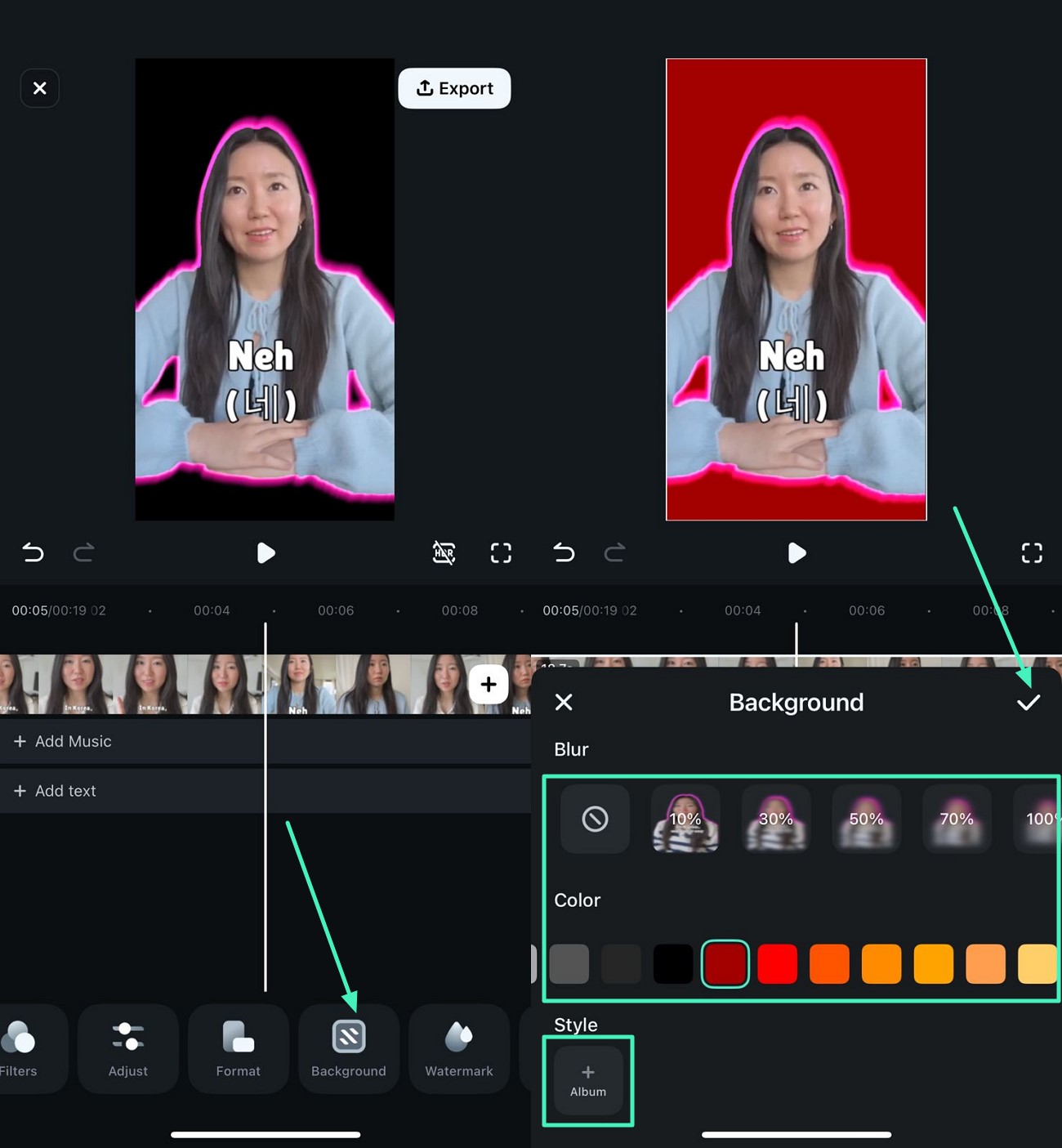 add solid color background