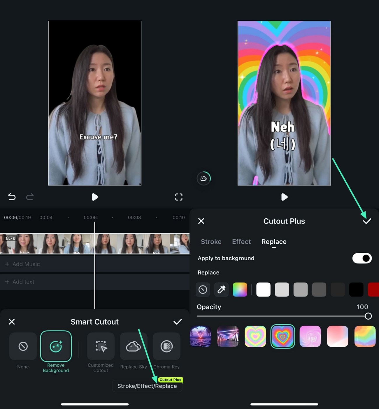 replace background from video