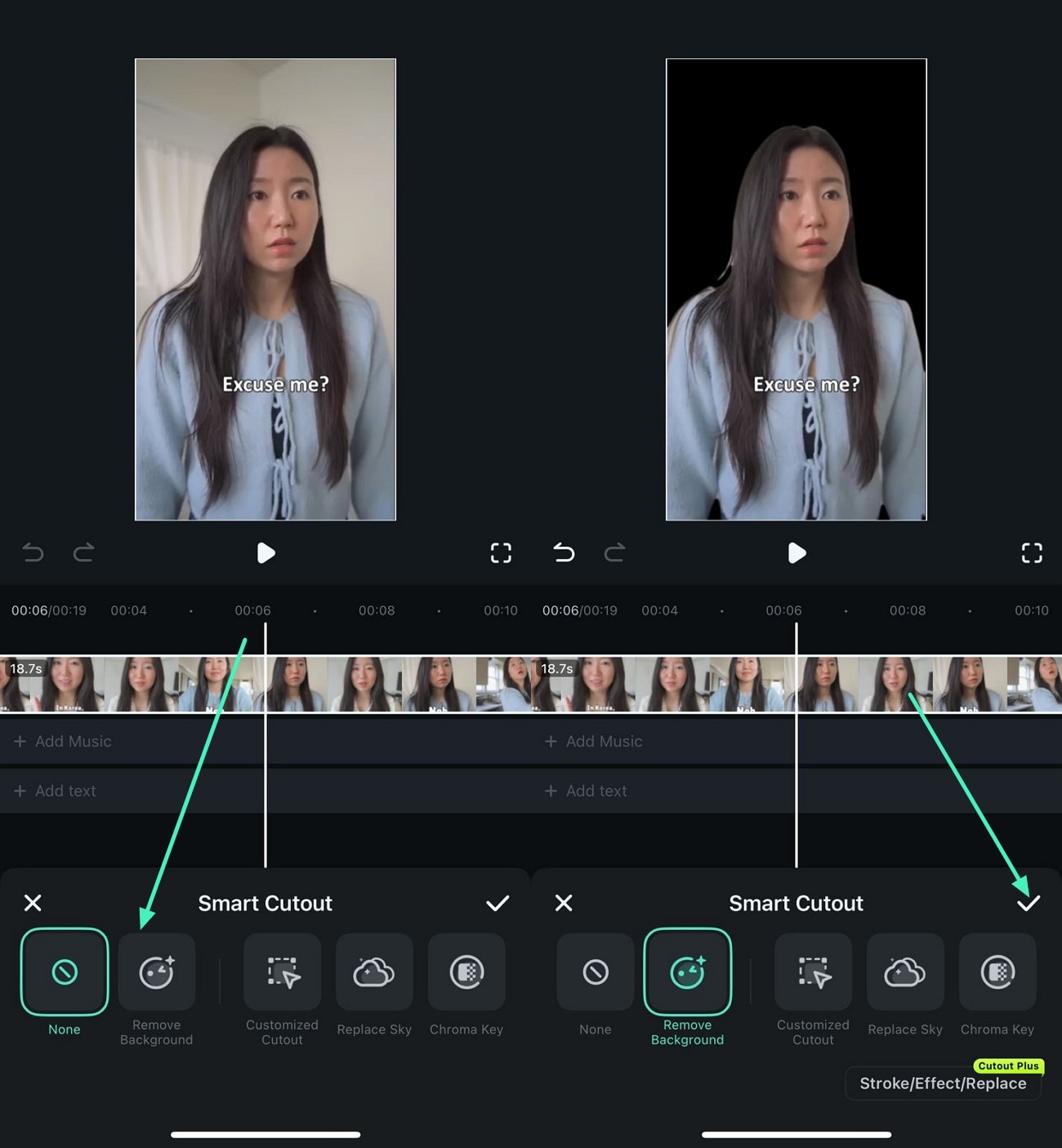 remove background from video