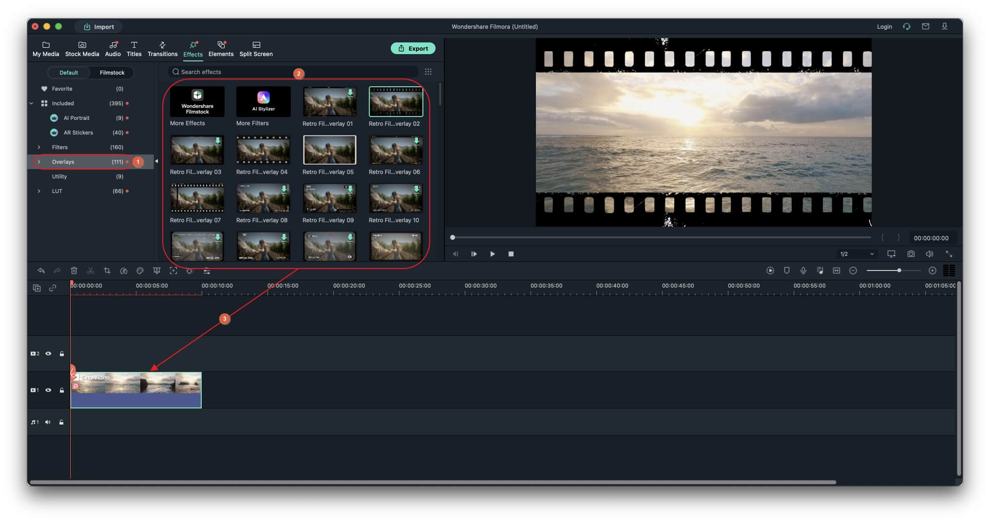 add border overlays to video filmora