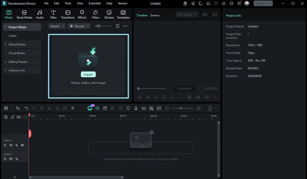 import video filmora windows