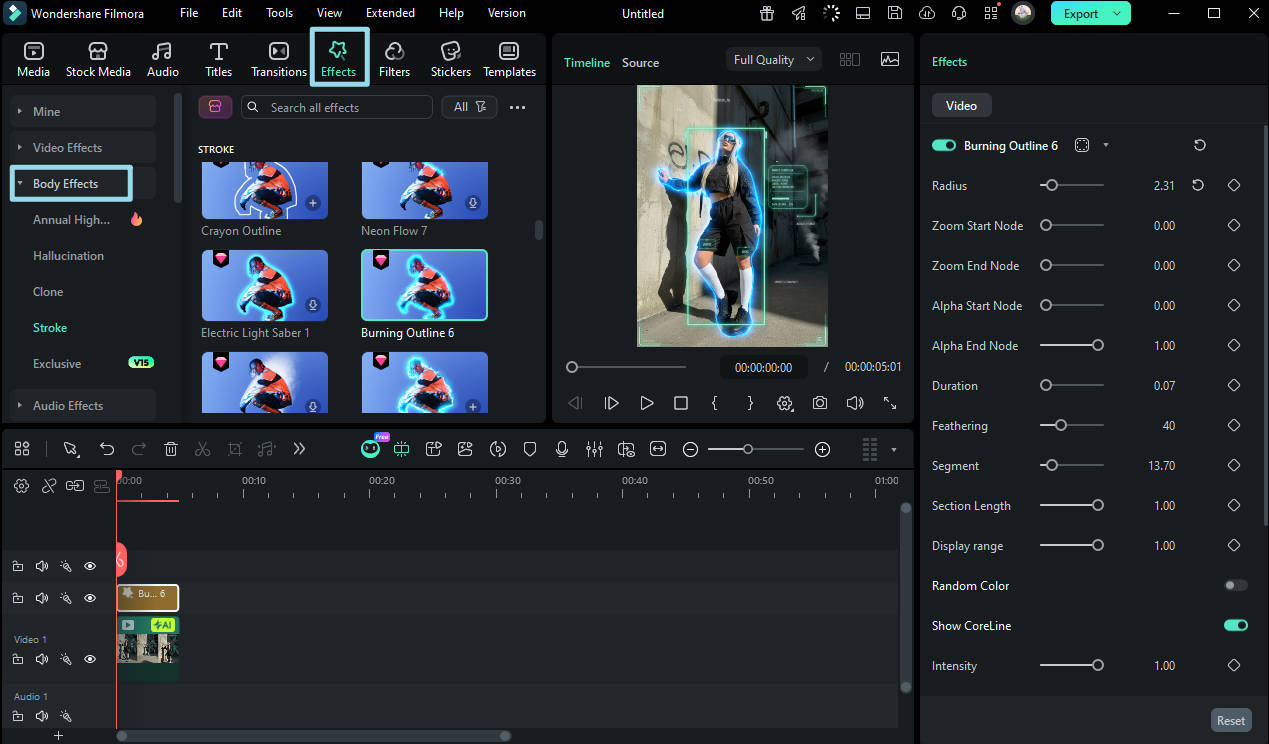 add human border filmora