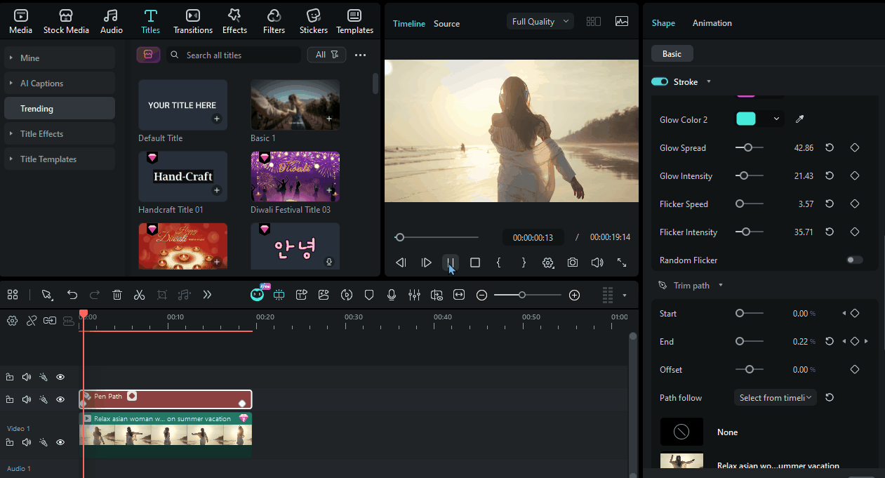 animate your video border