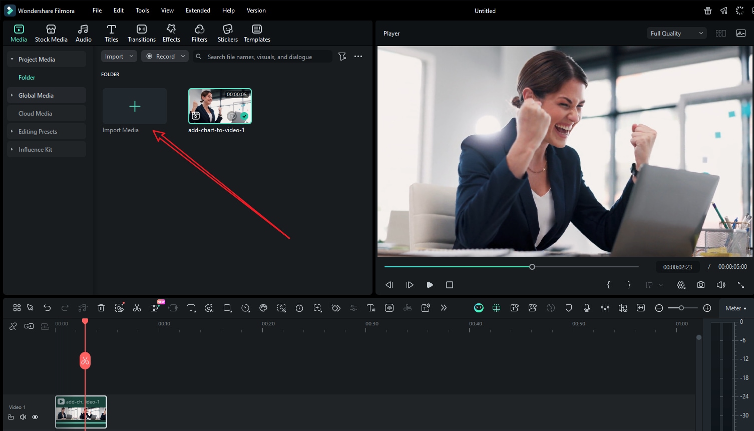 import video to filmora