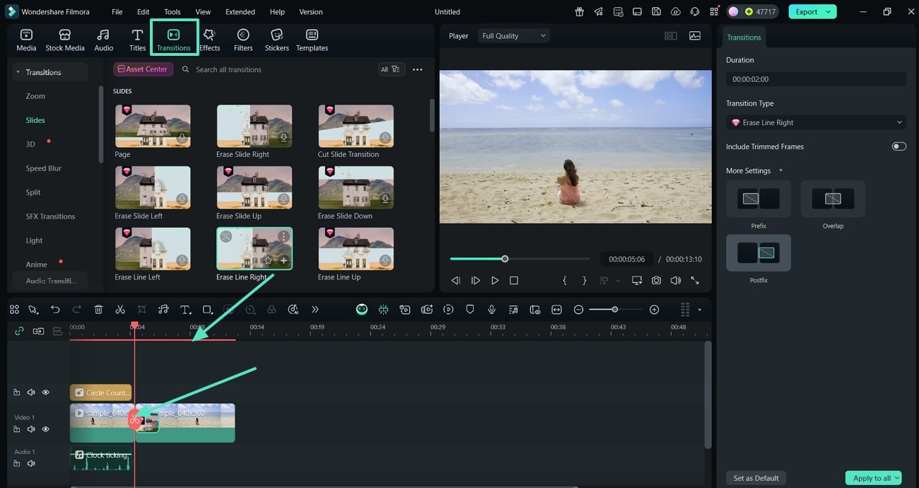 trim and apply smooth transitions