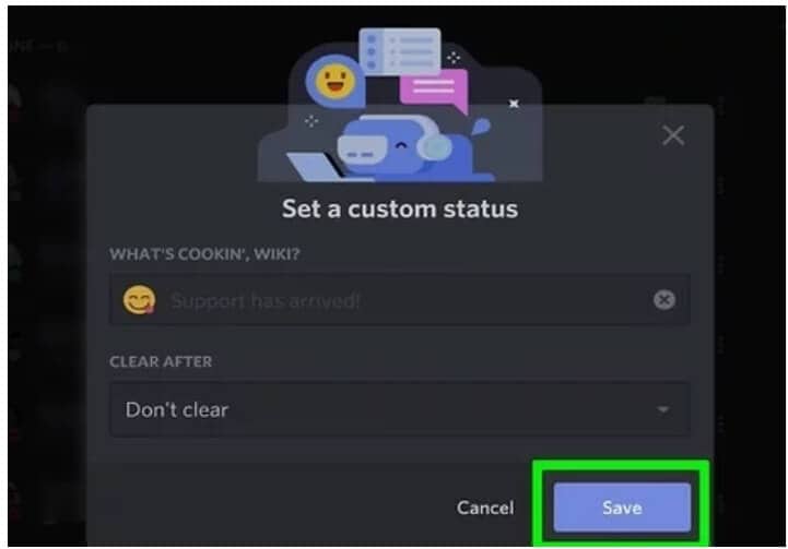 add custom emoji discord status