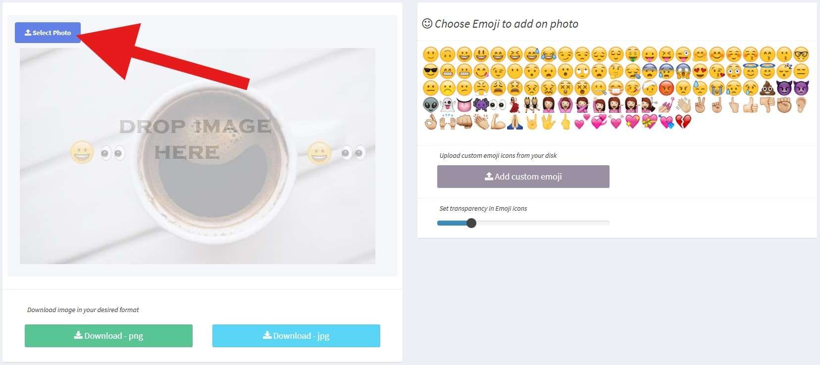 add photo from device image online