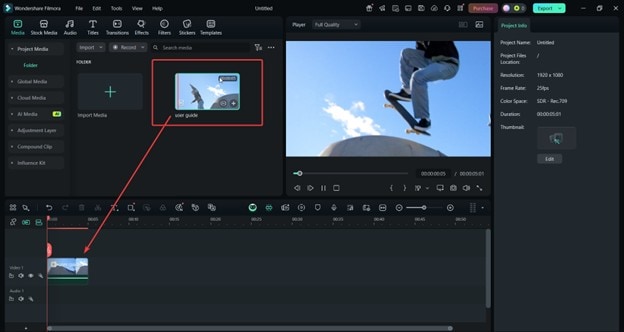filmora import video