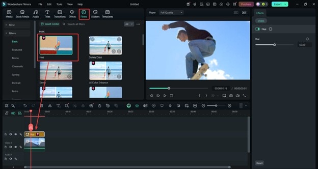 filmora filters video