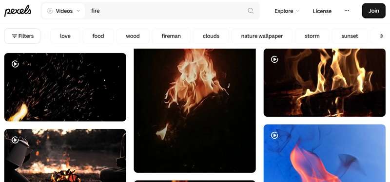 pexels fire effects online collection
