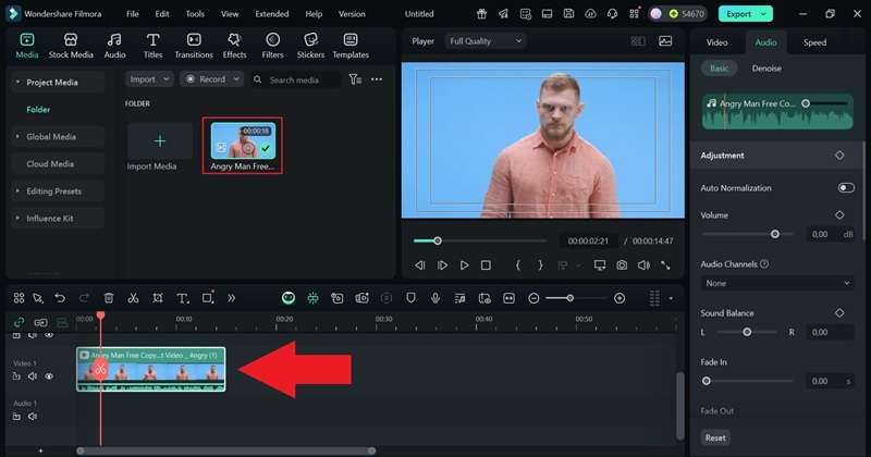 drag your imported footage to timeline