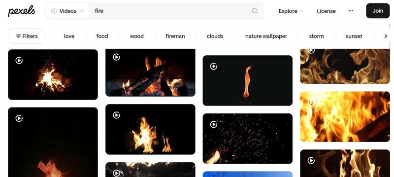 download fire effect online from pexels