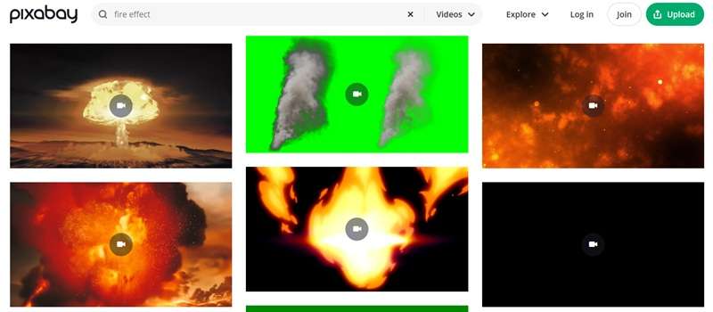 download fire effect online from pixabay