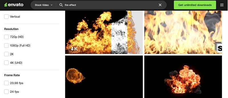 download fire effect online from envatoelements