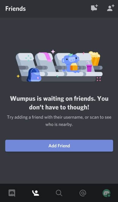  добавить друзей на Discord mobile