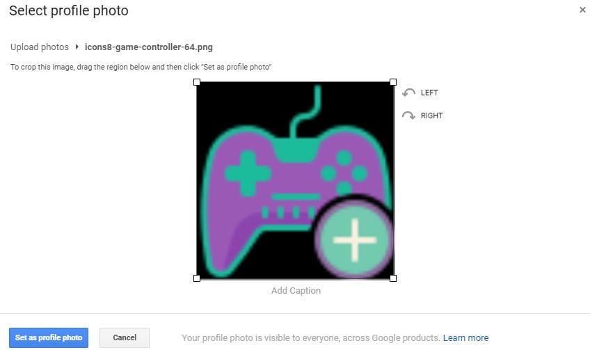  إضافة شعار أيقونة Gaming تم عمله على icons8 لـ YouTube